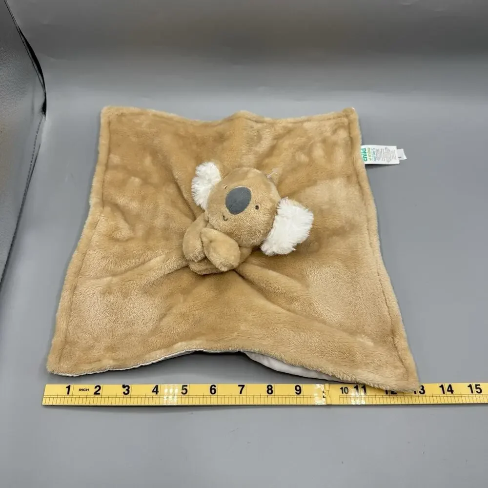 Carters Child of Mine KOALA Baby Lovey Security Blanket Tan Brown 13